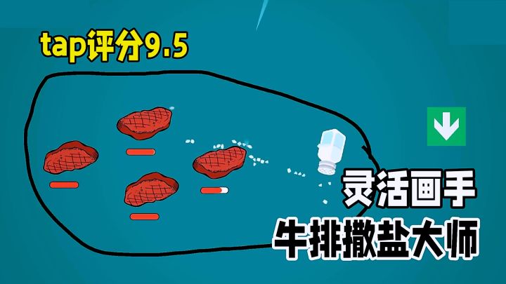 无广告无内购！化身灵活画手烹饪牛排【加点盐】截图