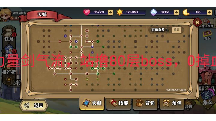 老墨出品5:力量剑气流站撸80层boss,0掉血截图