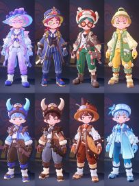 4.24上新八套服装及发型展示(男款)
