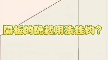 微场景·隔板的隐藏用法挂钩？