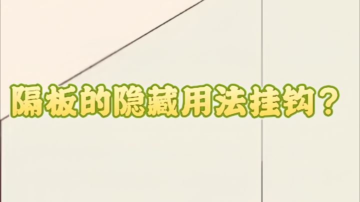 微场景·隔板的隐藏用法挂钩？截图