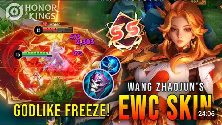WANG ZHAOJUN EWC SKIN Gameplay Top 1 Best Build截图