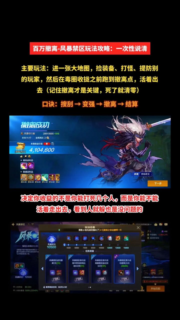 百万撤离-风暴禁区:高效速刷全部赛季任务,完整版保姆级攻略截图
