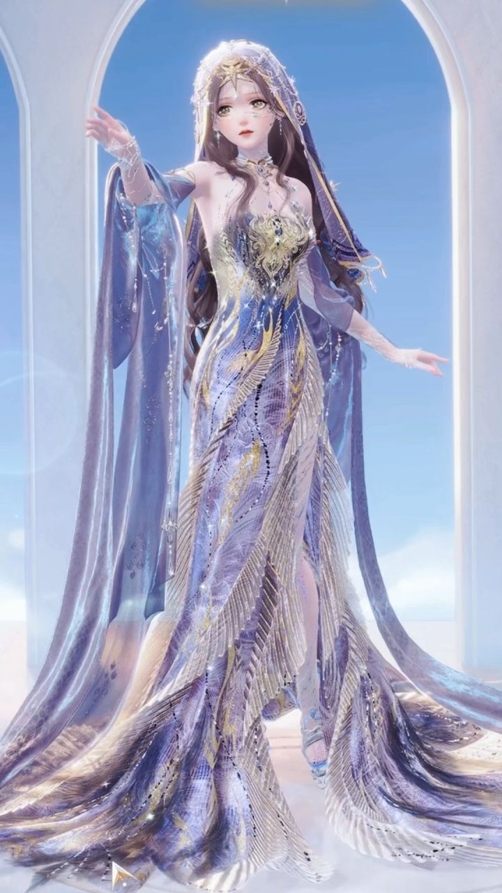无限暖暖2.0|神女套蓝紫金搭配码分享截图