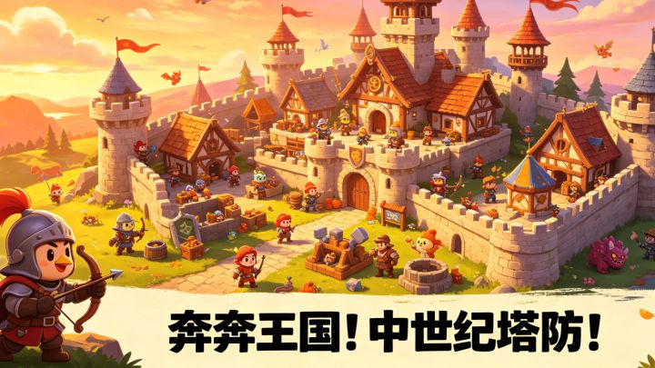 奔奔王国！中世纪塔防！截图