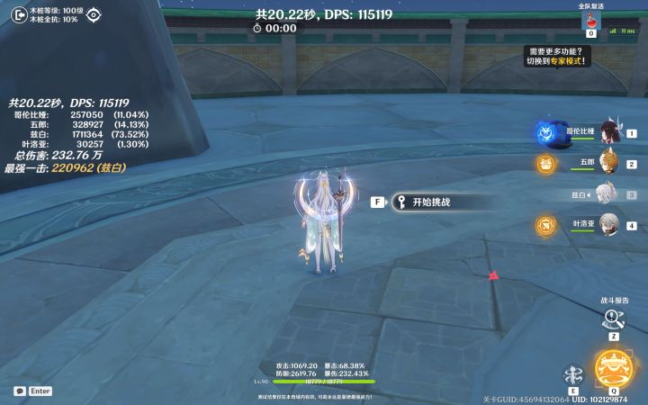 兹白月结晶站桩DPS截图
