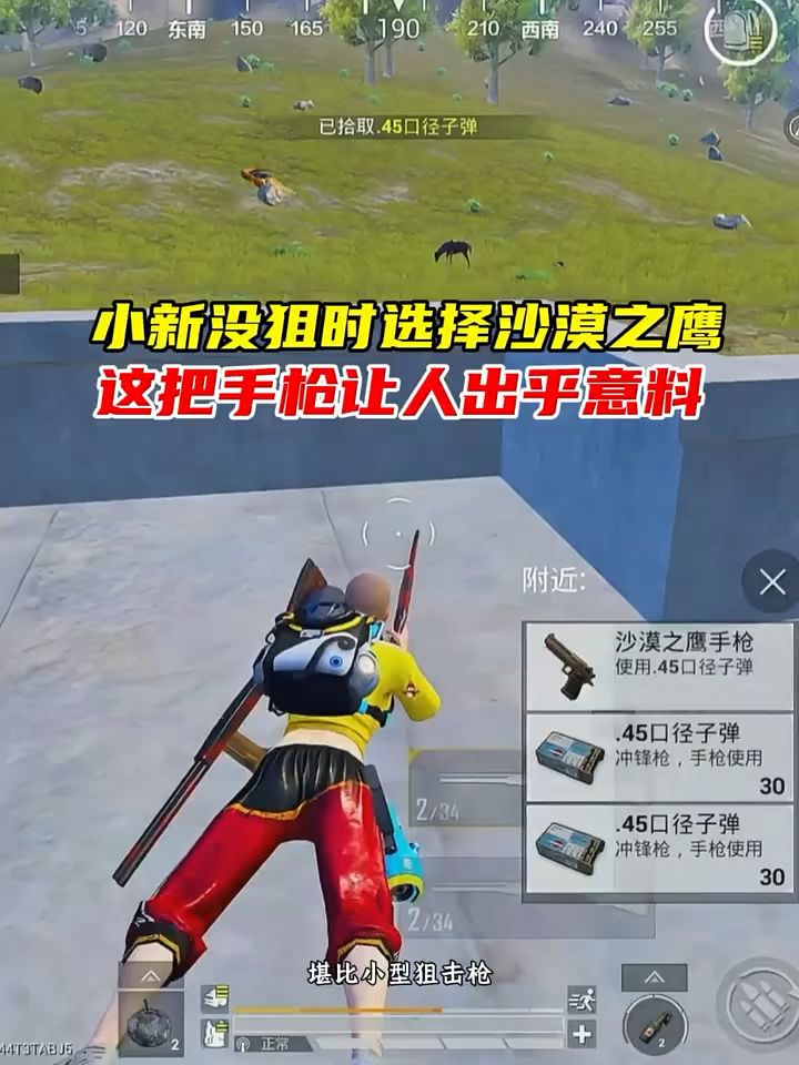 小新没狙时选择沙漠之鹰,这把手枪让人出乎意料截图