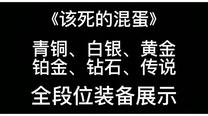 排位赛全段位装备展示！截图