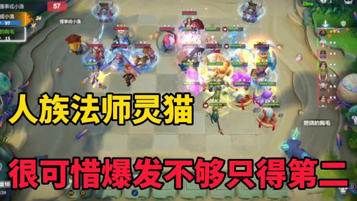多多自走棋:人族灵猫法师!想打爆发没想到没爆掉截图