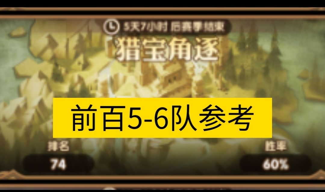 猎宝角逐前百5-6队参考截图
