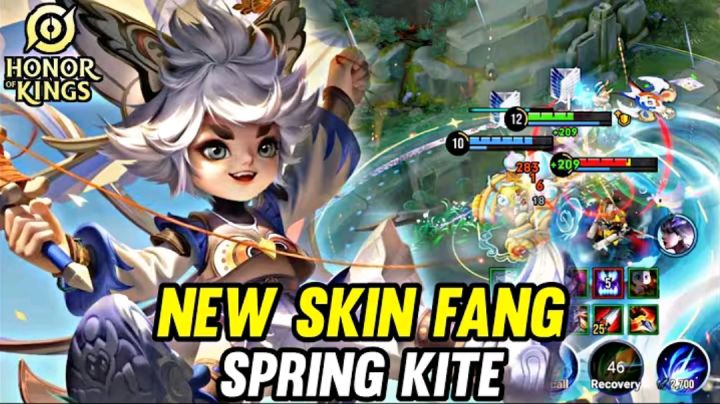 HOK: NEW Skin FANG Spring kite Gameplay - HONOR OF KINGS截图