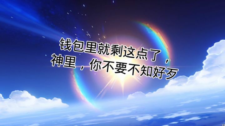 钱包里就剩这点了，神里，你不要不知好歹截图