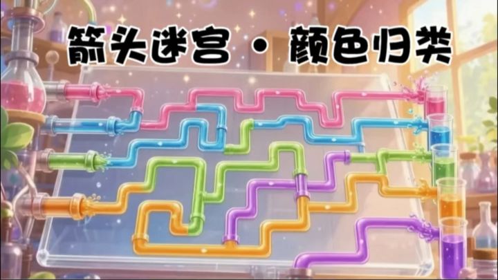 水管迷阵颜料分离❗️休闲解压色彩收纳大师截图