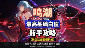 鸣潮最高基础攻击白值到底是谁！弗洛洛仅排第二，新手攻略。