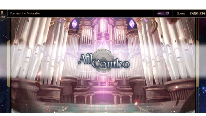 [第三章魔王曲][Lanota] You are the Miserable - T+pazolite (Master 15) All Combo ! 981k截图