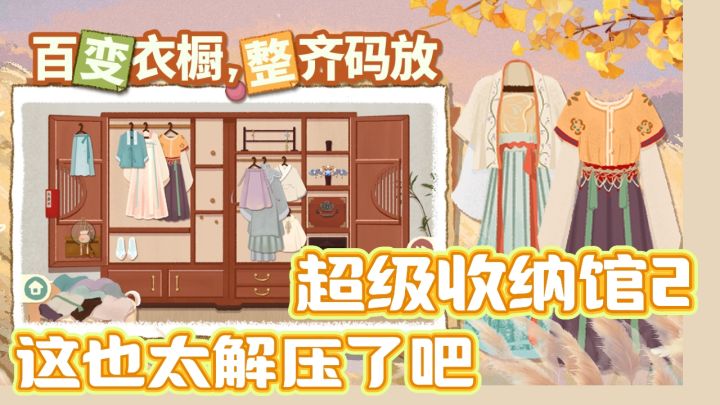 整理衣柜的过程也太解压了吧？！这么多衣服看得我眼花缭乱～截图
