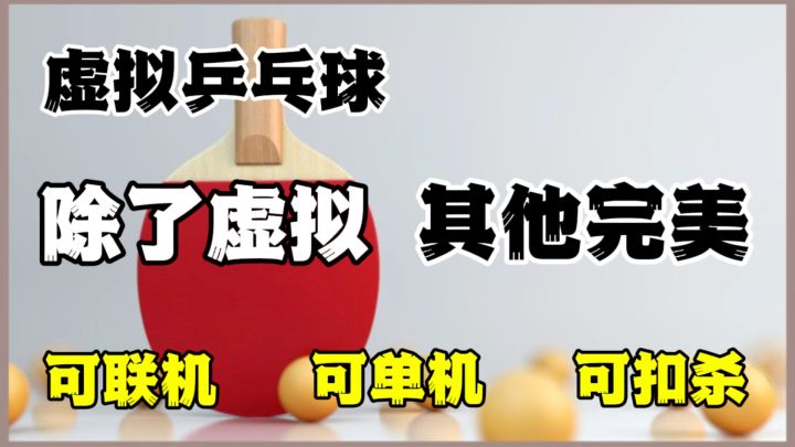 唯一一款以物理引擎打造的乒乓球游戏,可扣杀,可旋转,手法拉满截图