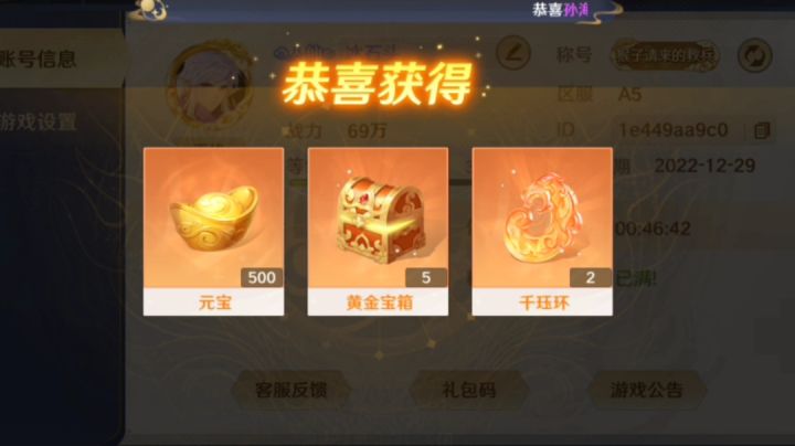 分享新年礼包码,看看能凑个几抽!截图