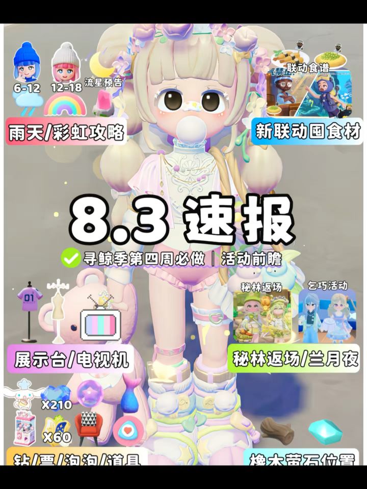 8.3日报 雨天/彩虹天攻略 联动囤食材 前瞻截图