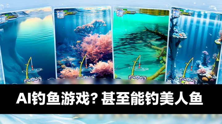 AI做的钓鱼游戏❓甚至能钓美人鱼,放置养成手游新游戏安利截图