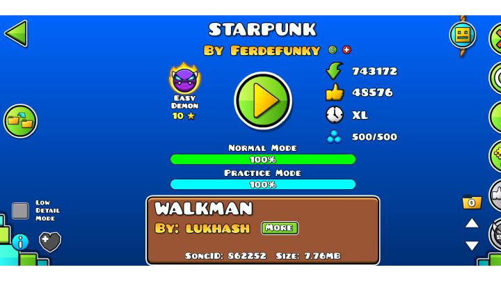 几何冲刺 STARPUNK(DEMON)截图