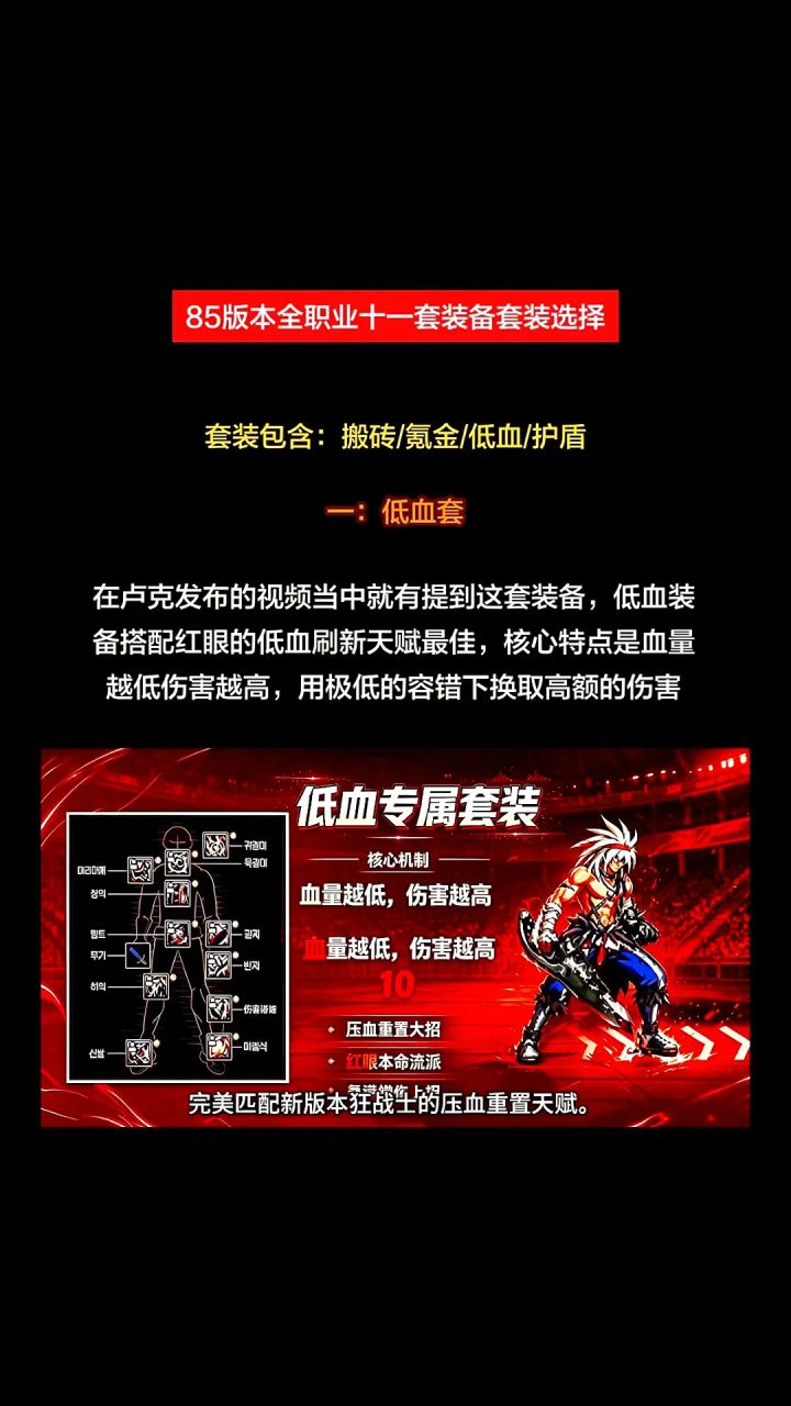 85版本全职业装备十一套套装选择截图