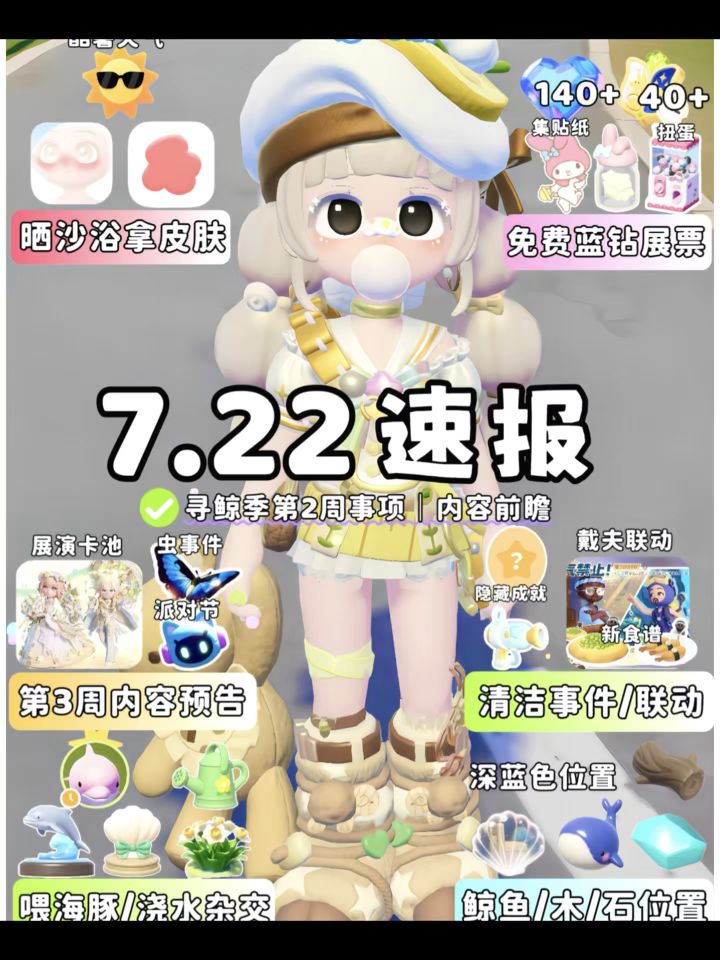 7.22日报 今天必做 鲸鱼位置 酷暑天气 活动前瞻截图