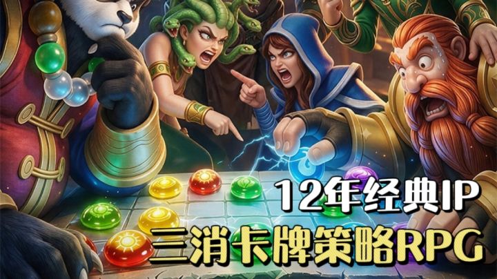 宝石战争国服来袭❗️三消卡牌策略RPG,12年经典IP,对决新体验🔥截图