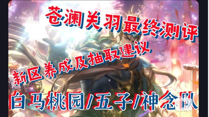 【三国志幻想大陆】苍澜关羽最终测评，新区抽取建议及阵容测评截图