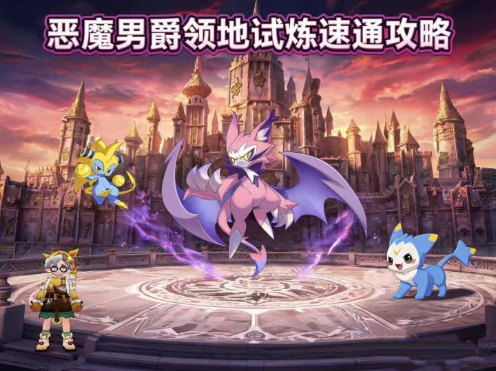 洛克王国世界|恶魔男爵领地试炼速通攻略截图
