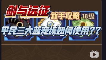 剑与远征 新手攻略 平民三大蓝宠（球）该如何使用?