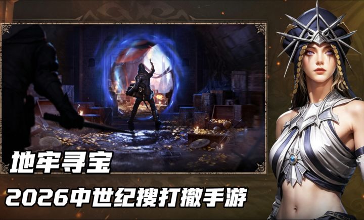 2026最新中世纪搜打撤手游,地牢寻宝,近战技能战斗!截图
