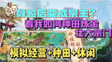 🤔穿越后变成宗主┃看我如何种田炼金，化身基建狂魔，壮大宗门！