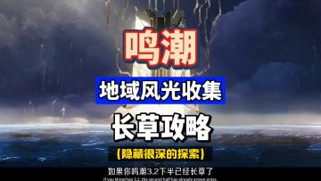 隐藏很深的探索，地域风光收集任务。鸣潮3.2下半长草攻略。