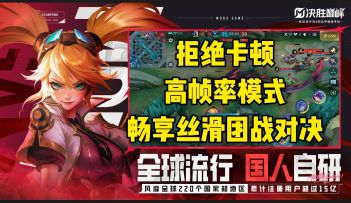 拒绝卡顿，高帧率模式，畅享丝滑团队对决。