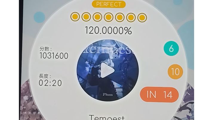 【Rizline/感受这来自风暴的极致底力！】Tempest  IN Lv.14 All Perfect！（max-2）截图