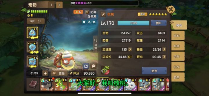大家好,我叫核桃。截图