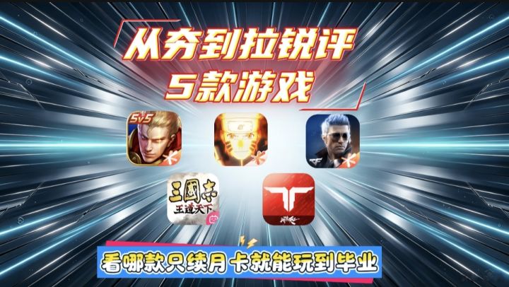 锐评5款游戏看哪款只续月卡就能玩到毕业截图