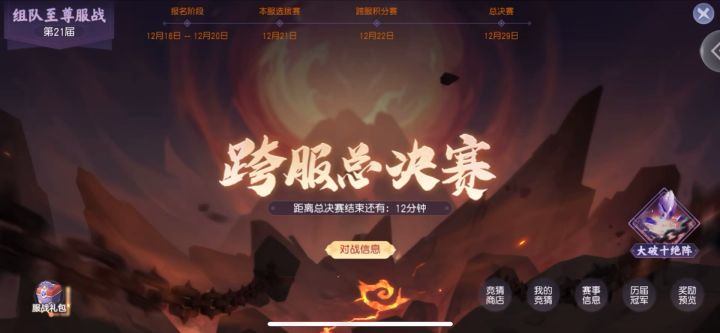 第21届组队至尊服战69级冠军总决赛-12.29截图