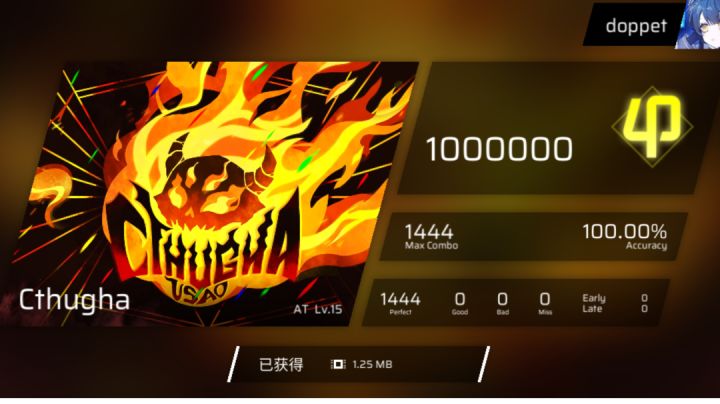 Cthugha AT Lv.15 AP手元截图