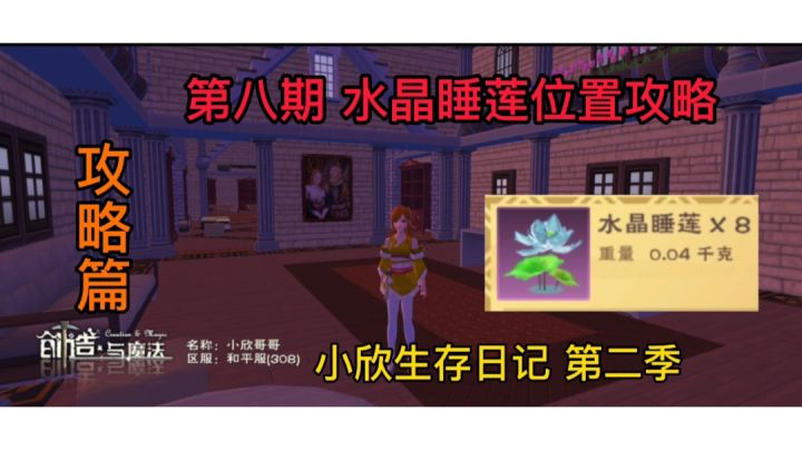 小欣生存日记 第八期 水晶睡莲位置攻略截图