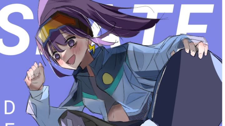 【滑板少女】创作过程截图