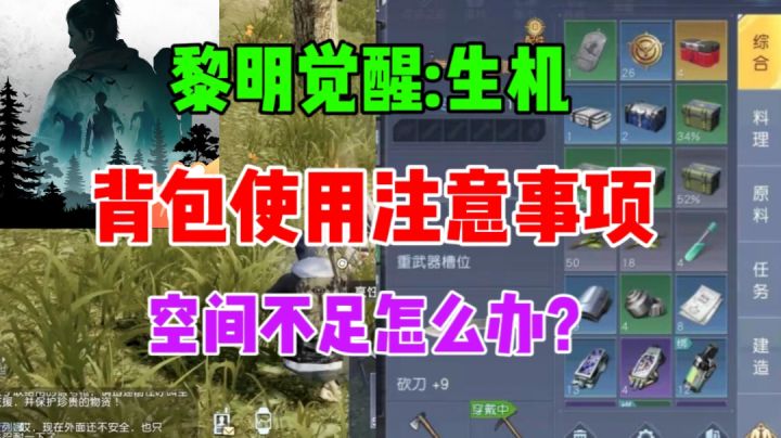 【黎明觉醒:生机】背包使用注意事项⚡空间不足怎么办截图