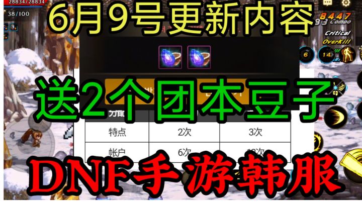 DNF手游韩服6.9更新:太良心送两个豆子,史诗罐子,团本次数增加截图
