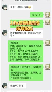 10s速通终末地所有配队！