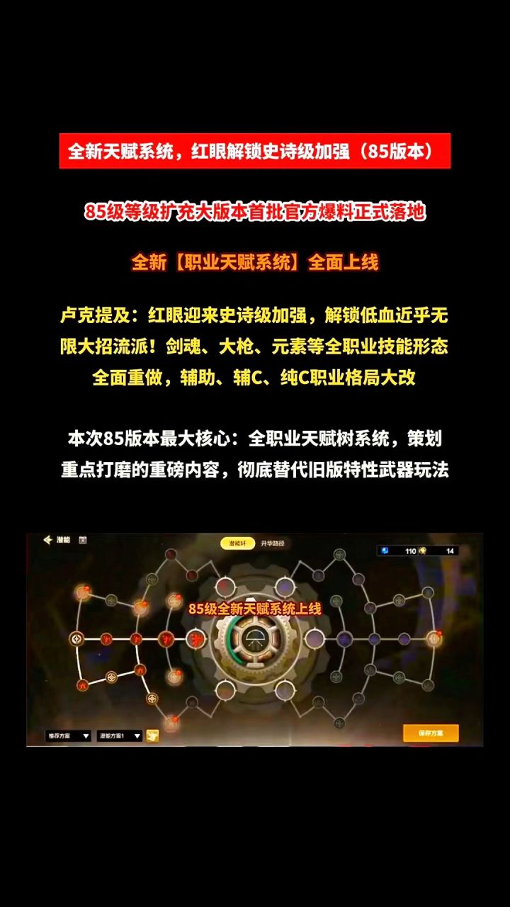 全新天赋系统,红眼再次史诗加强(85版)截图
