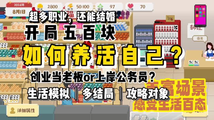 生活模拟游戏,开局五百块,如何养活自己? 《我独自生活》截图