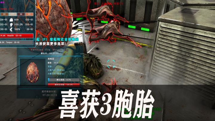 方舟维景湾8:175级龙蛋孵出3胞胎,找龙奶累成狗截图