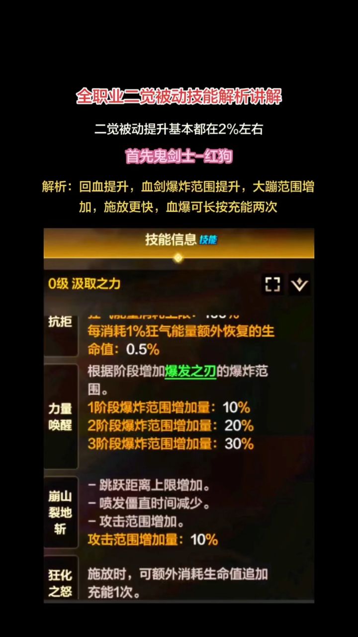 全职业二觉被动技能解析截图