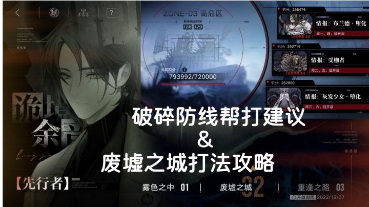 【无期迷途】12.4破碎防线帮打建议+诡境余音废墟之城女仆教学攻略截图